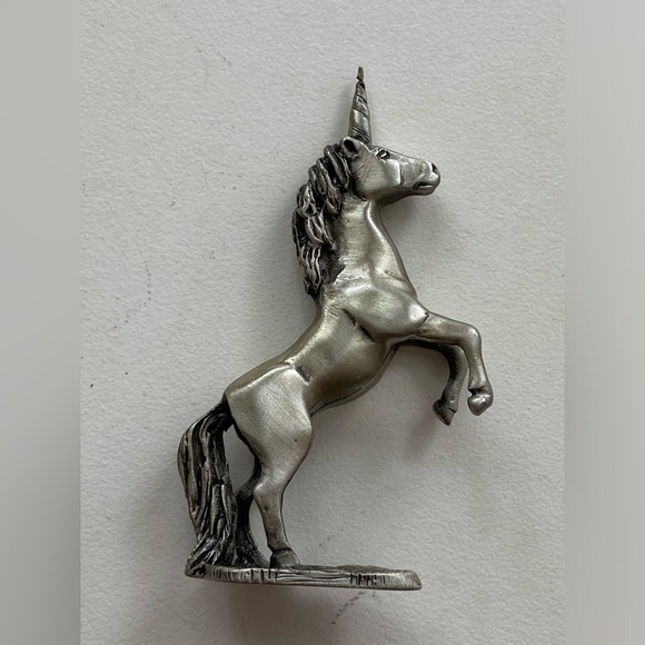 Vintage Pewter Unicorn Sculpture - Picture 3 of 9